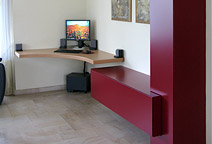 Bureauhoek met handgemaakt meubel