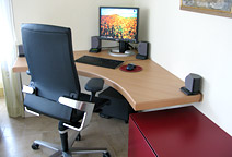 Bureauhoek met handgemaakt meubel